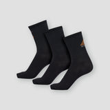 3-Pack Cotton Socks - Black