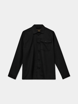 Nole Serge Overshirt - Sort