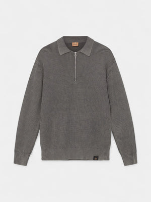 Royce Zip Polo - Light Grey