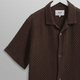 Lido Box Dobby Shirt - Brown