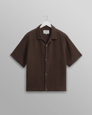 Lido Box Dobby Shirt - Brown