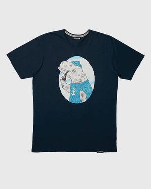 Badass Beluga Tee - Blue Berry