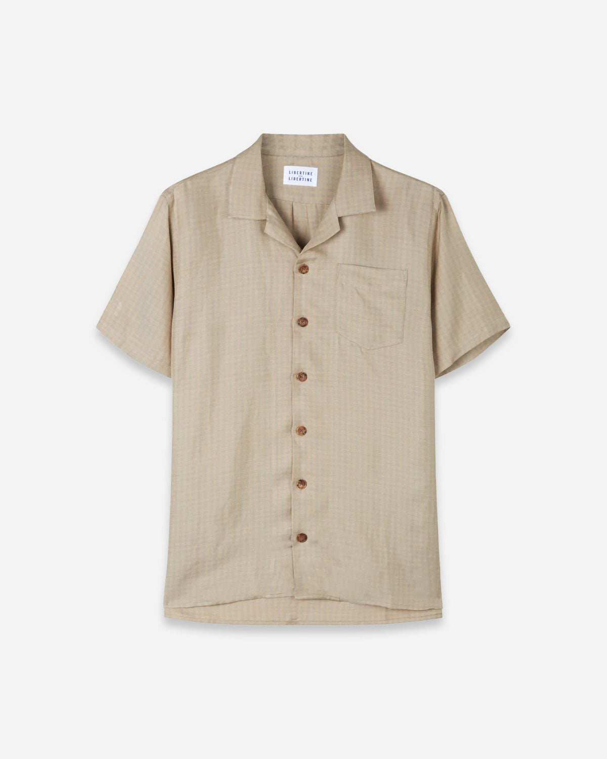 Cave 2342 SS Shirt - Taupe Check