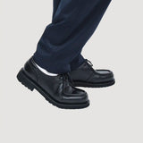Lightweight Deck Shoes - Grained Black Leather