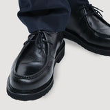 Lightweight Deck Shoes - Grained Black Leather