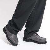 Lightweight Deck Shoes - Grained Grey Leather