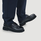 Lightweight Deck Shoes - Grained Black Leather