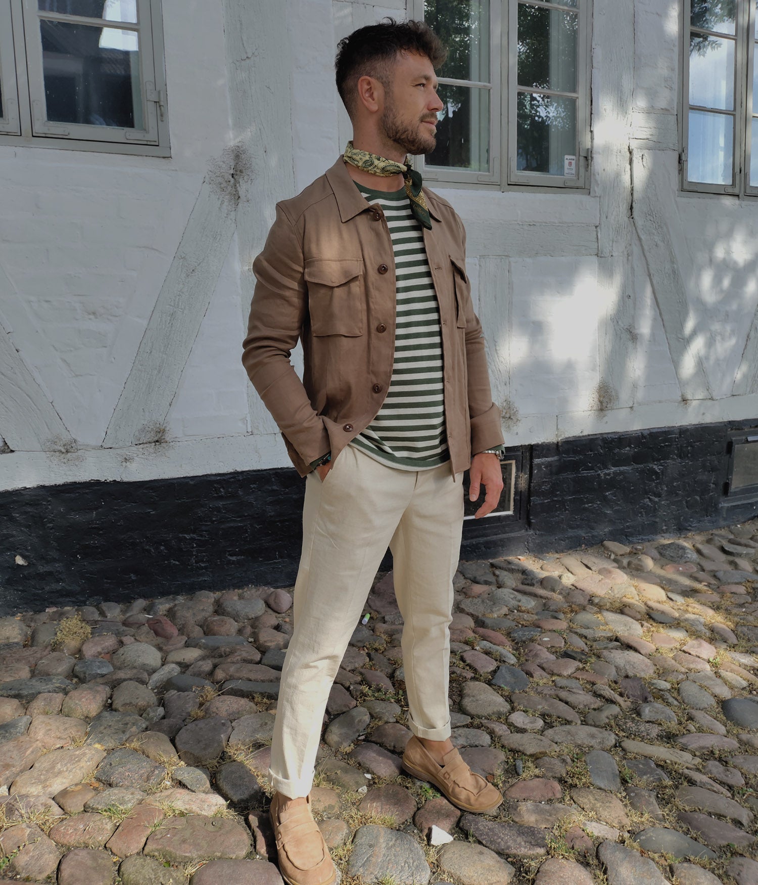 Milo Linen Overshirt - Chocolate Brown