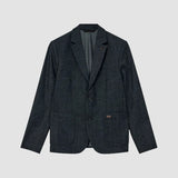 Mason Herringbone Blazer - Indigo Blue