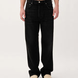 Genoa Original Black Jeans - Coated Denim