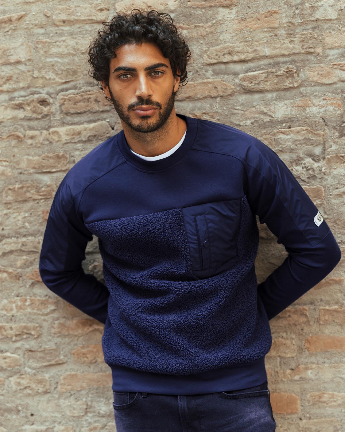 Glover Crew Sweat - Indigo Blue