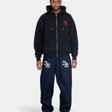 Justice Zip Hoodie - Washed Black