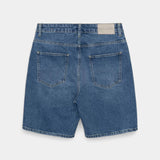 Loose Denim Shorts - Blue