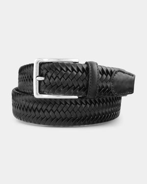 Læderflet Bælte - Black