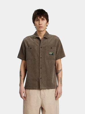 Theo Corduroy Shirt - Deep Lichen Green