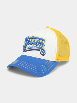 Lettering Trucker Cap - Blue