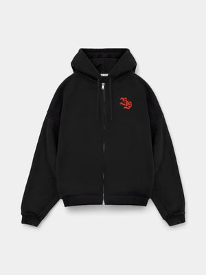 Justice Zip Hoodie - Washed Black
