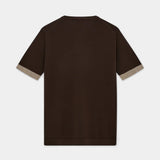 Justin ss Crewneck - Chocolate Brown