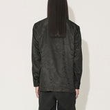 Jacquard Boxy Shirt LS - Black