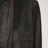 Jacquard Boxy Shirt LS - Black
