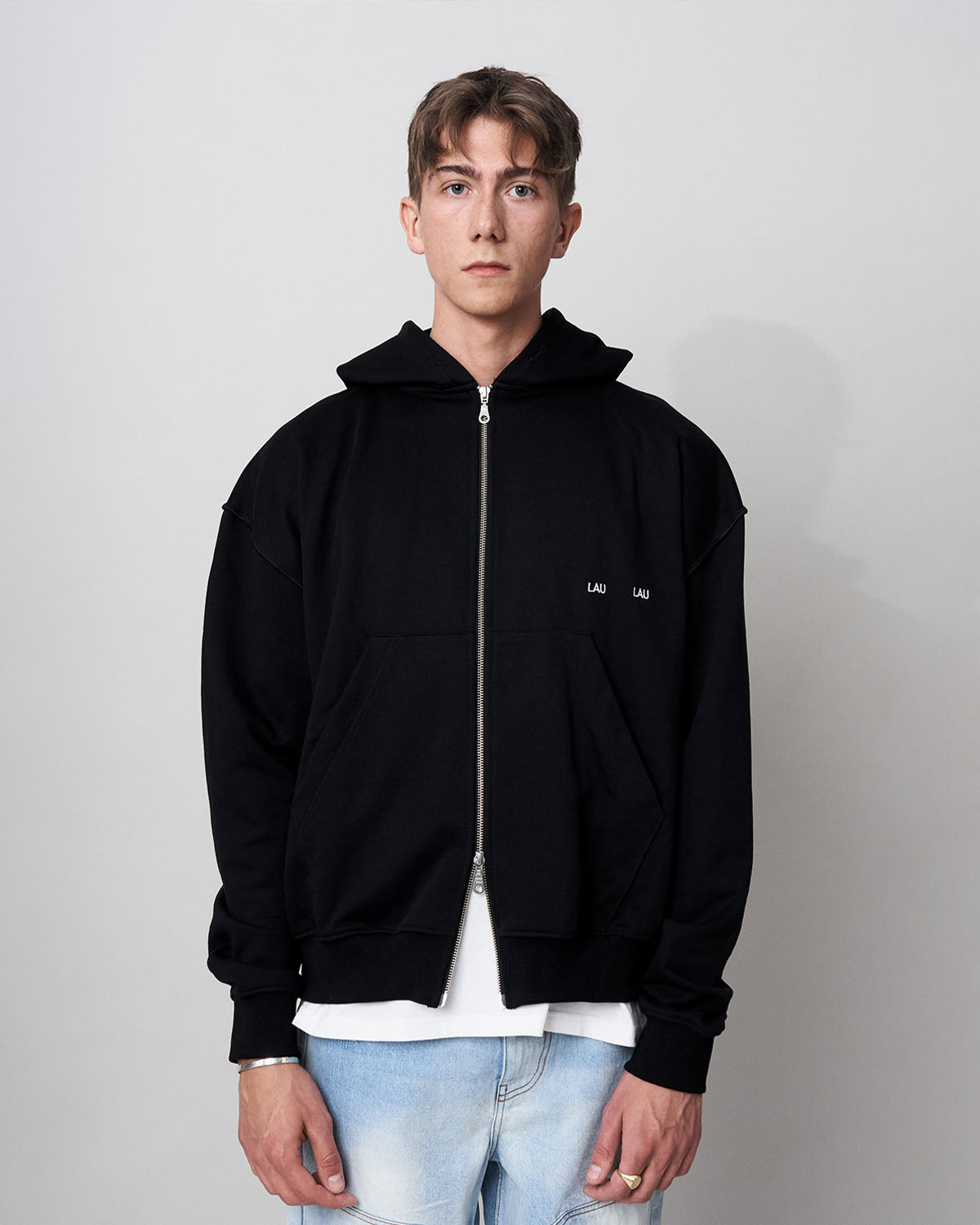 Artisan Zipper Hoodie - Black