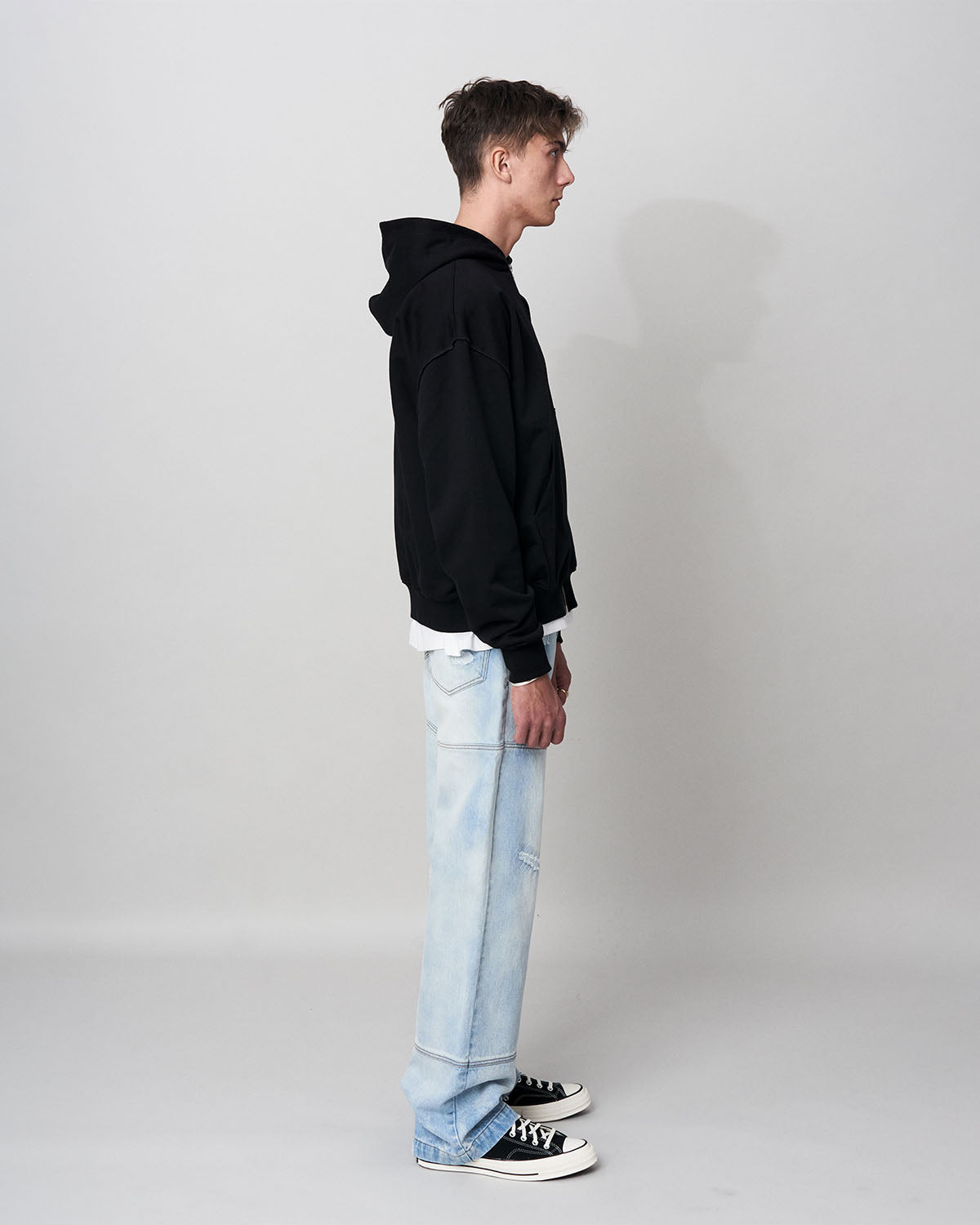 Artisan Zipper Hoodie - Black