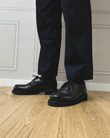 Lightweight Deck Shoes - Grained Black Leather - ST Valentin - Kul og Koks
