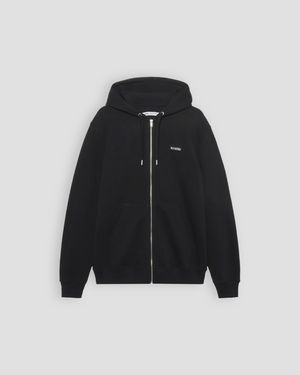 Essential Logo Zip Hoodie - Black