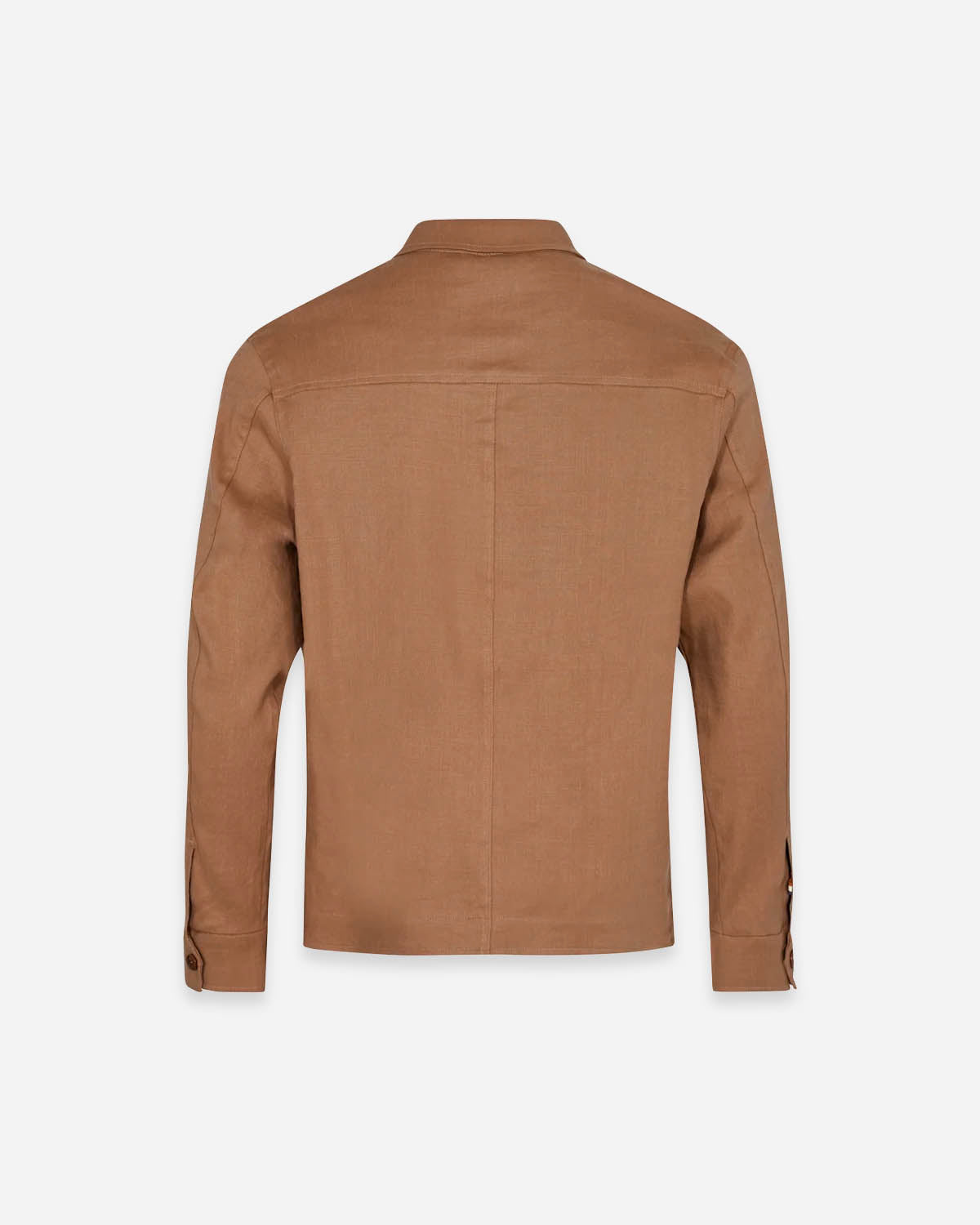 Milo Linen Overshirt - Chocolate Brown