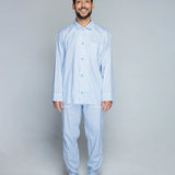 Double Striped Pyjamas Shirt - Blue
