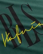 Outline Logo Washed Tee - Green - BLS HAFNIA - Kul og Koks