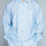 Double Striped Pyjamas Shirt - Blue