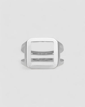 Octagon Simple Signet Ring - Silver