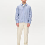 Sven Reg LS Shirt - Blue Stripe