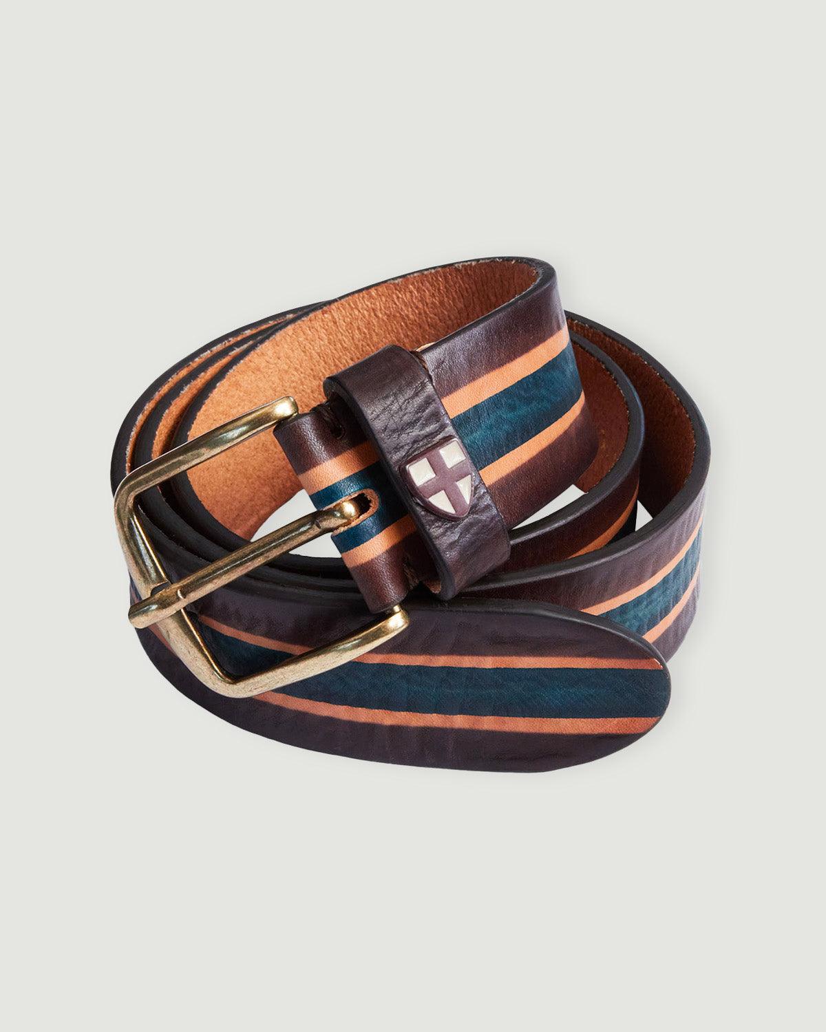 Tino Belt - Brown Stripe - Blue de Genes - Kul og Koks