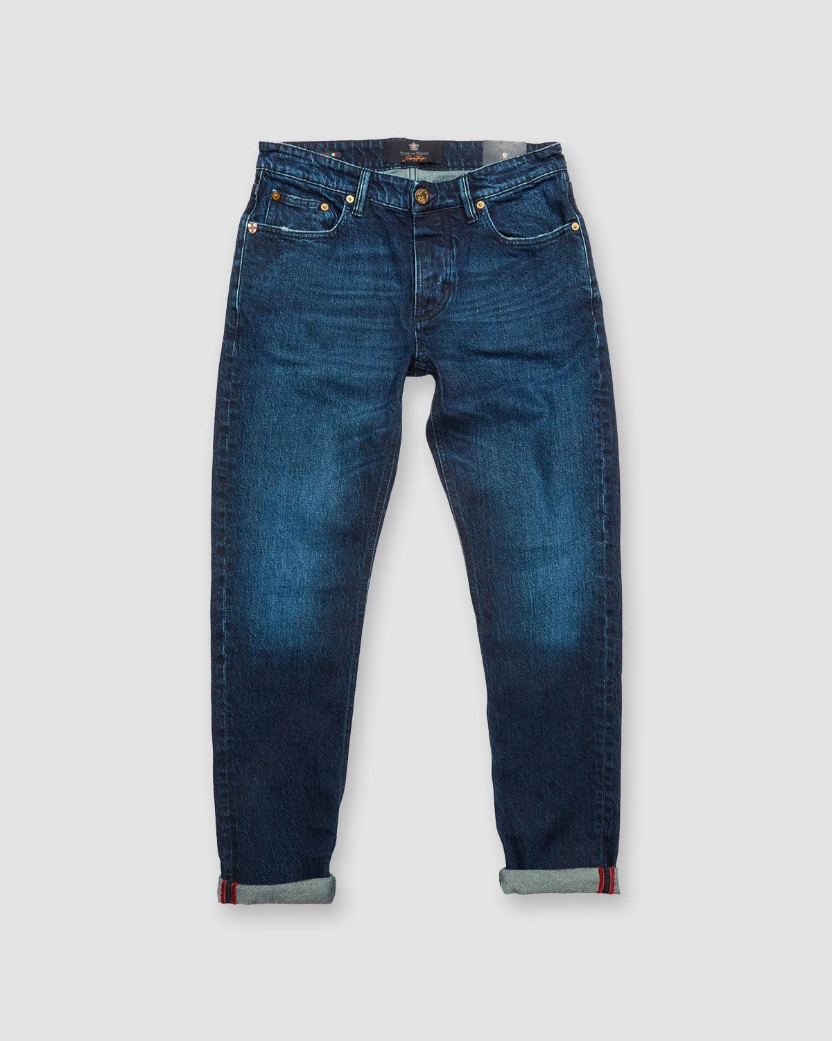 Vinci Chaby Dark Jeans - Mid Denim Blue - Blue de Genes - Kul og Koks