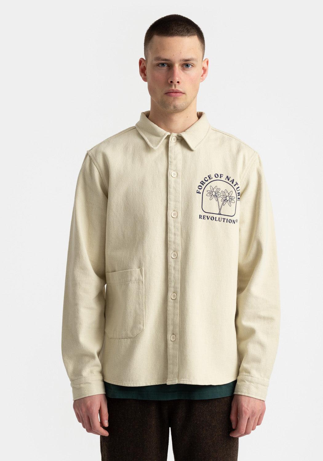 3904 Casual Overshirt - Offwhite - Revolution - Kul og Koks