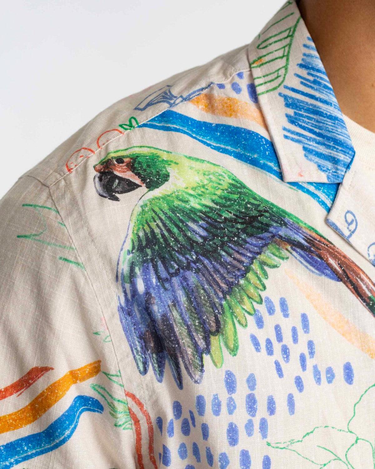 3944 SS Cuban Shirt - Offwhite - Revolution - Kul og Koks