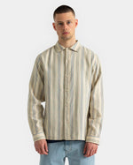 3936 Utility Shirt - Offwhite Striped - Revolution - Kul og Koks