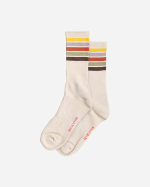 8904 Jaquard Crew Sock - Offwhite