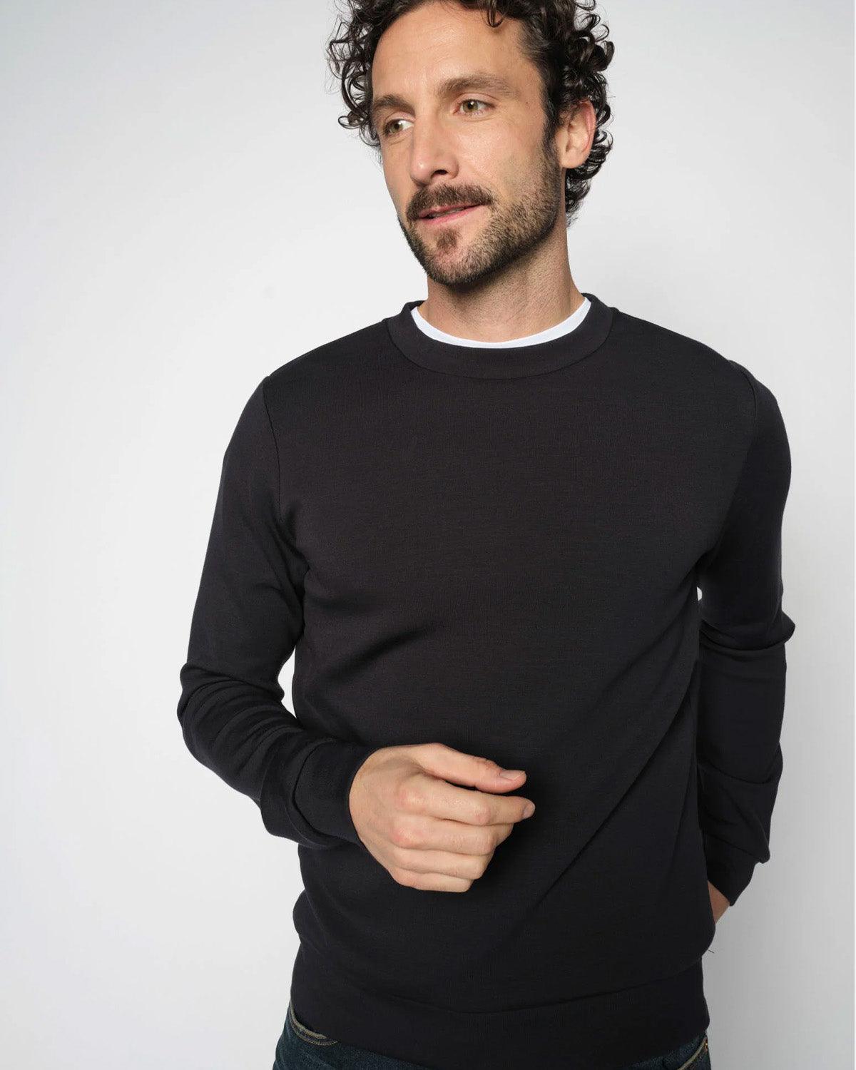 Abel Crew Sweatshirt - Navy - Mos Mosh Gallery - Kul og Koks