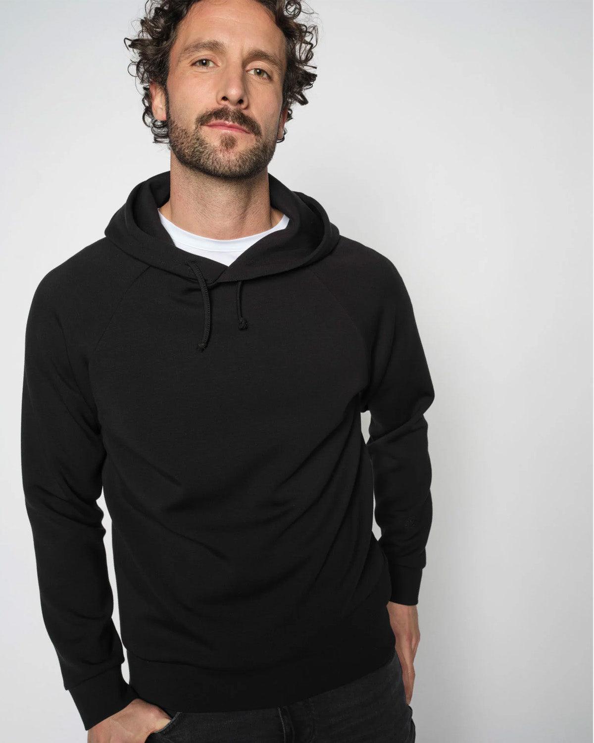 Abel Hood Sweatshirt - Black - Mos Mosh Gallery - Kul og Koks