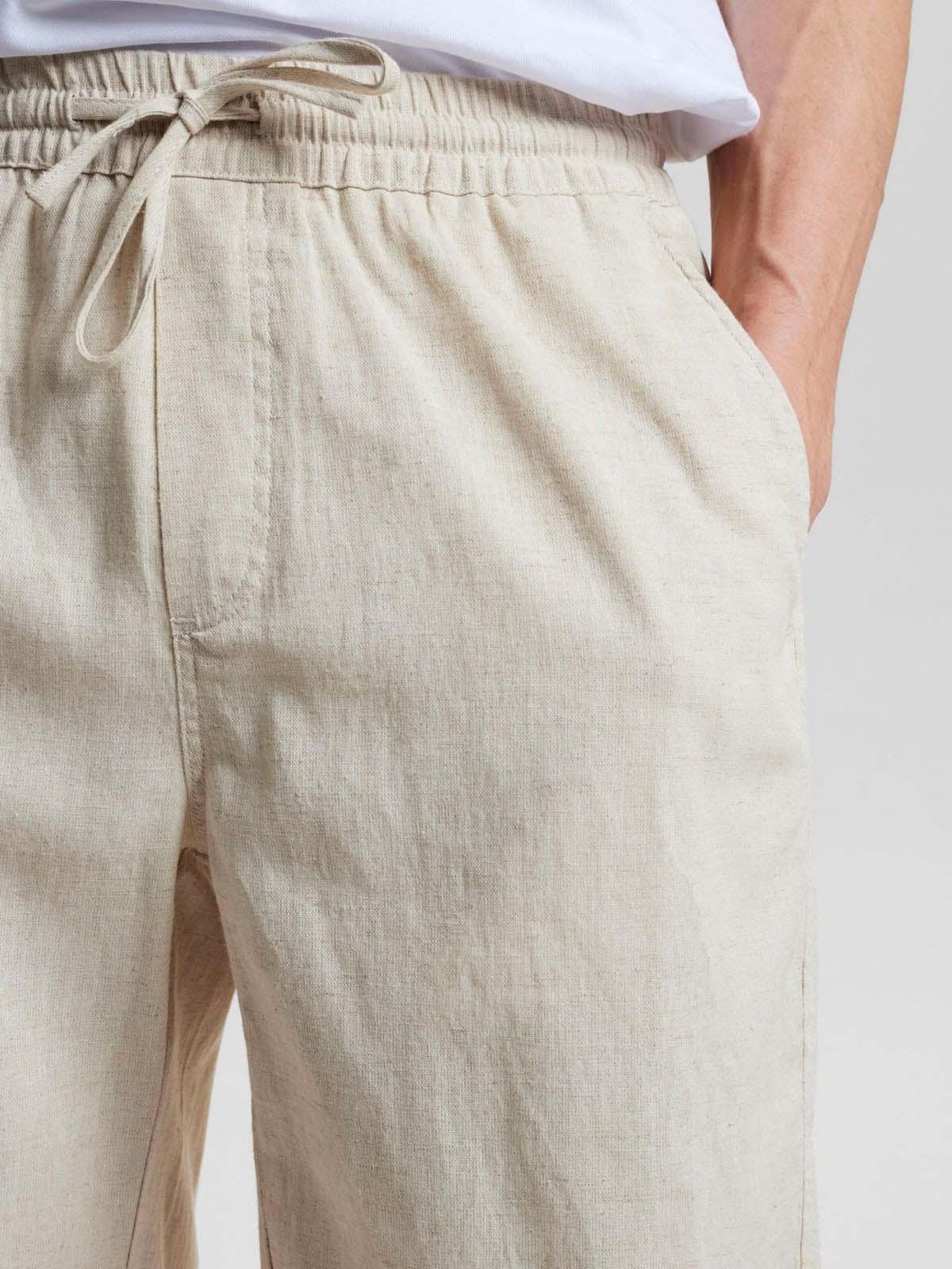 Akjames Linen Shorts - Brown Rice - Anerkjendt - Kul og Koks