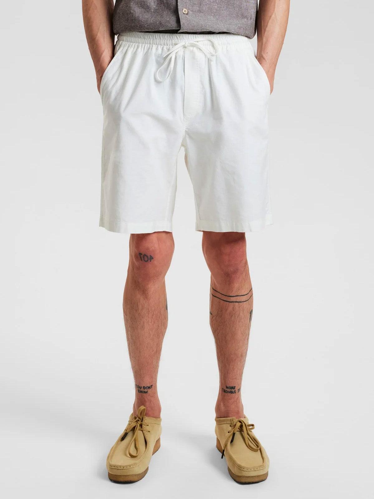 Akjames Linen Shorts - Tofu - Anerkjendt - Kul og Koks
