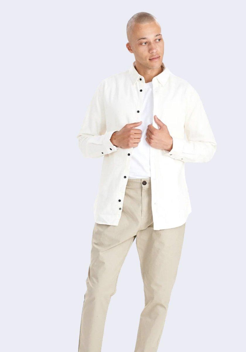 Akleif Corduroy Shirt - Off White - Anerkjendt - Kul og Koks