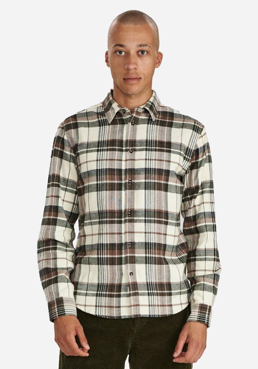 Aklouis Brushed Check Shirt Incense - Anerkjendt - Kul og Koks