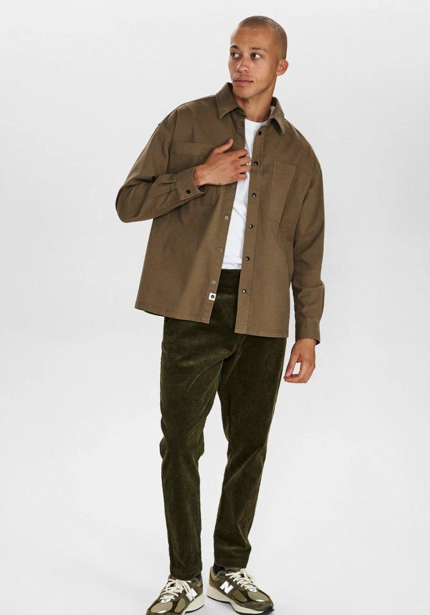 Akoscar Twill Shirt - Brown - Anerkjendt - Kul og Koks