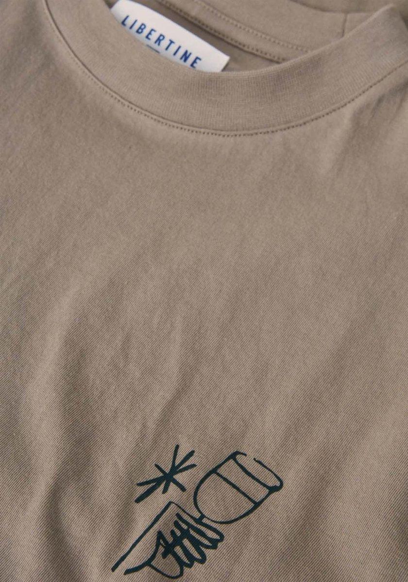 BEAT REFILL T-SHIRT TAUPE - Libertine-Libertine - Kul og Koks