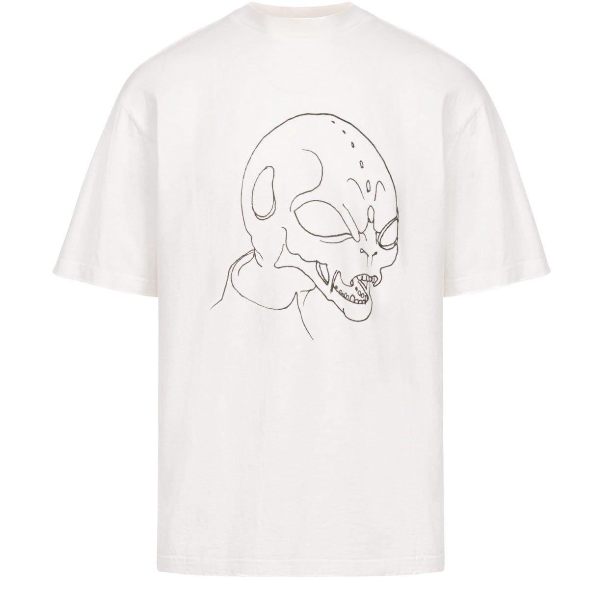 Boxy Alien Tee · Hvid - Han kjøbenhavn - Kul og Koks