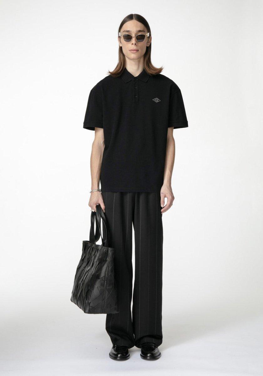 Boxy Suit Trousers Pinstriped - Black - Han kjøbenhavn - Kul og Koks
